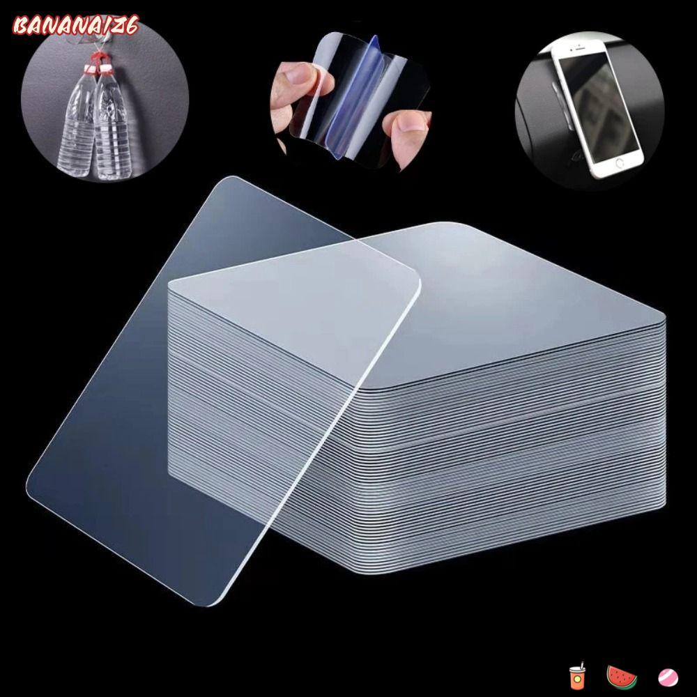 BANANA1Z6 10 Miếng Dán Nano, Không Dấu Vết Dán Tường Trong Suốt, Treo Tường Chống Nước Miếng Dán Keo