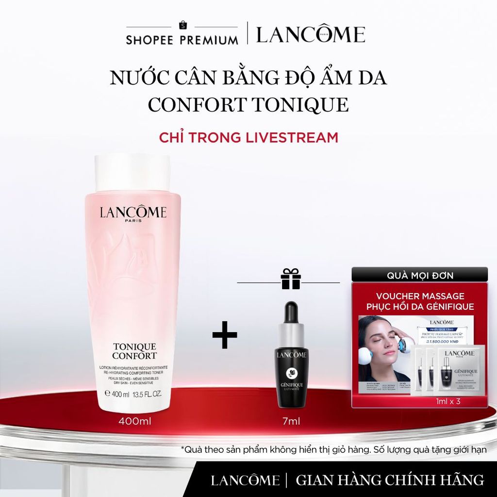[KOL] Nước Cân Bằng (Toner) Độ Ẩm Dịu Nhẹ Lancome Tonique Confort 400ml