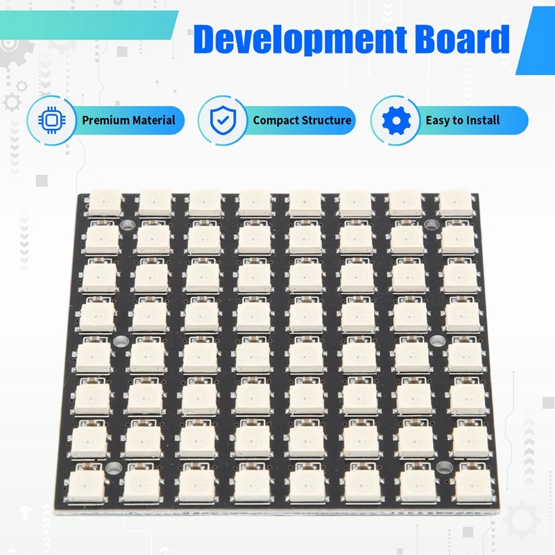 WS2812 LED 5050 RGB 8x8 LED Matrix WS2812B 8x8 64-Bit Full Color 5050 RGB Đèn LED Bảng Điều Khiển