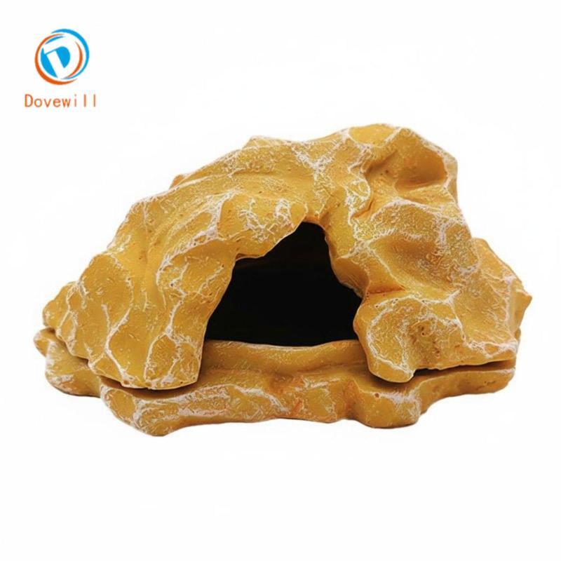 Pet Rock Hide Dễ dàng làm sạch Nơi ẩn náu bằng đá giả Đế ổn định cho Terrarium