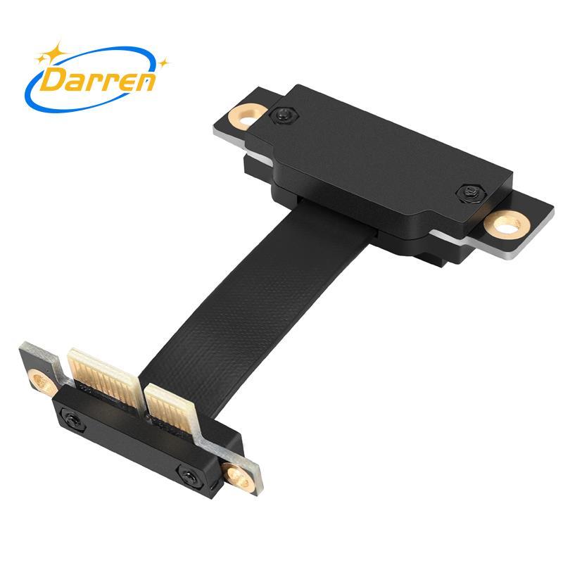 Cáp nâng PCIE X1 Dual 90 độ Góc phải PCIe 3.0 X1 sang X1 Cáp nối dài 8Gbps PCI Express 1X Riser Card