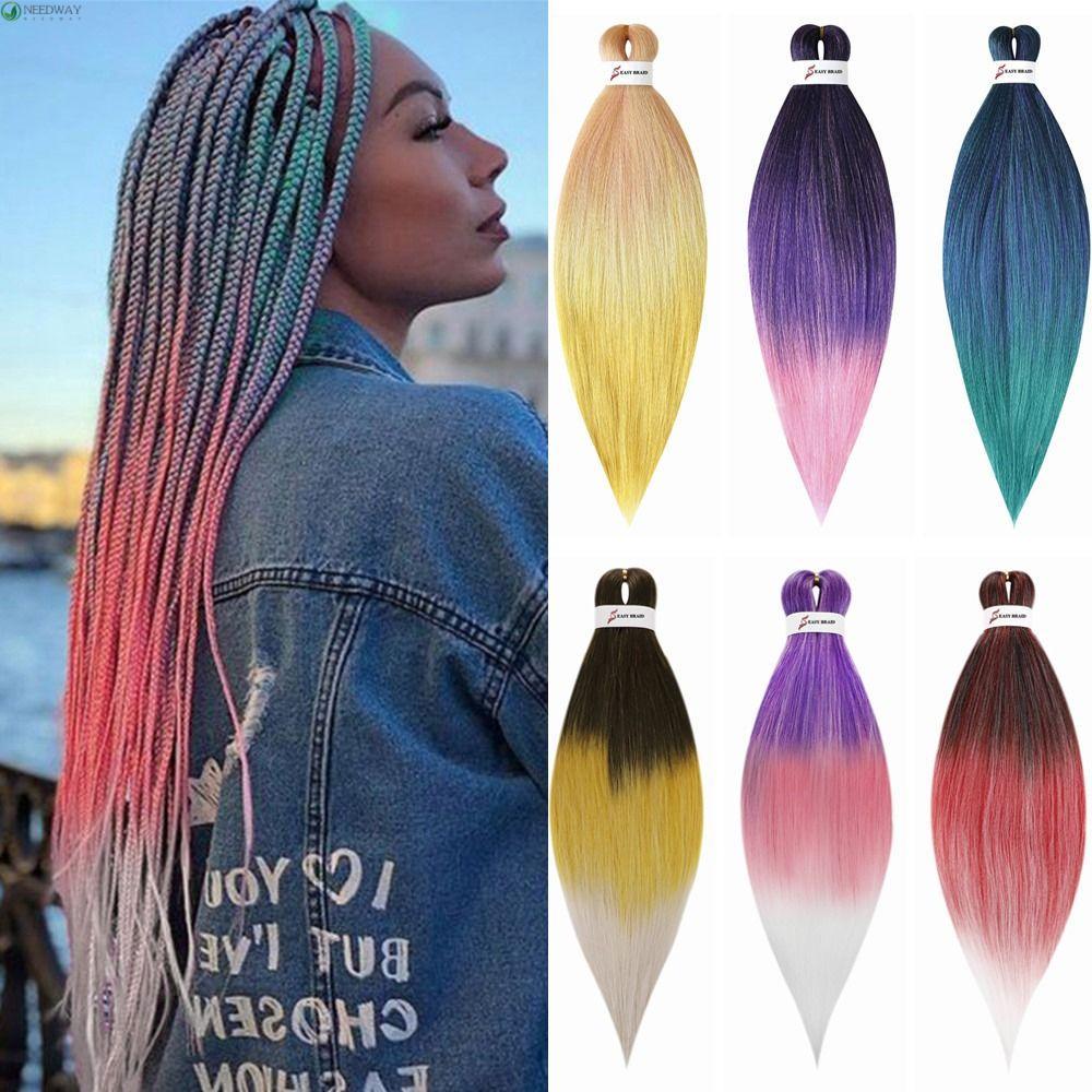 NEEDWAY Jumbo Braid Hair, DIY Corlorful Ombre Braiding Hair, 26Inch Hair Braids Tổng hợp kéo dài sẵn