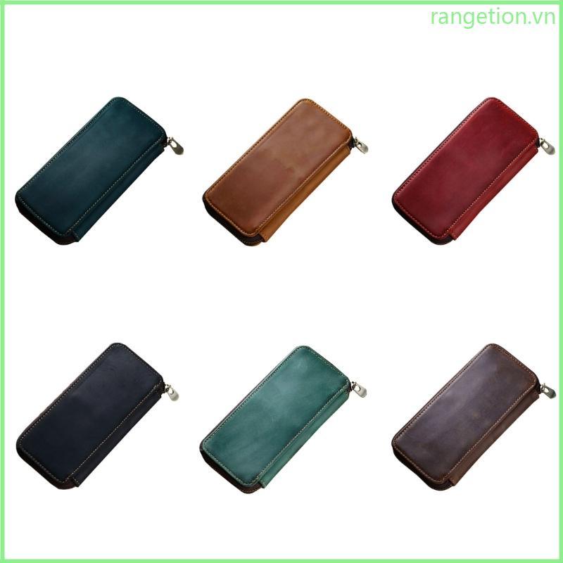 RAN Fountain Bút Đựng Vỏ Cứng Da Bút Chì Hộp Đựng Bút
