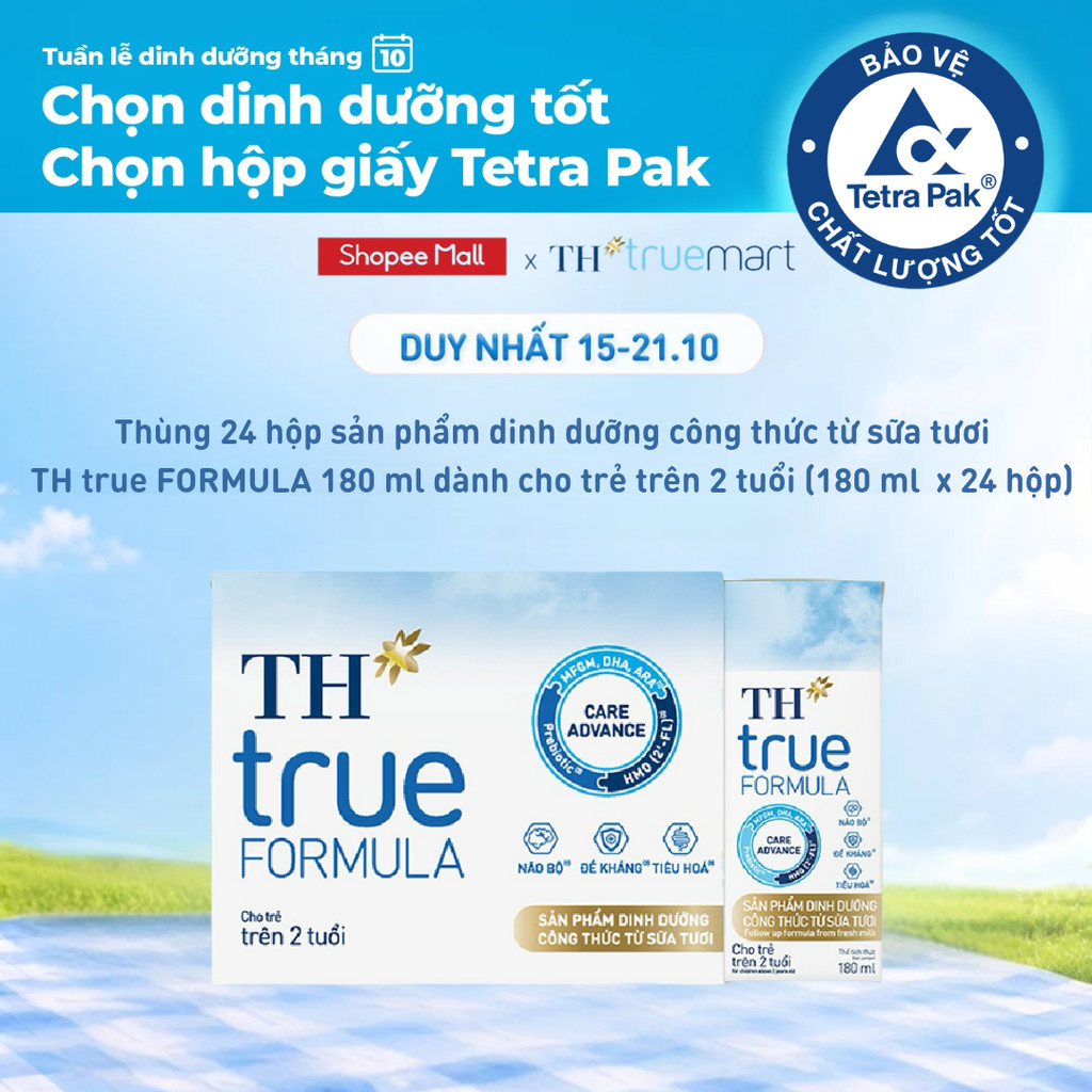 Thùng Sản phẩm Dinh Dưỡng Công Thức TH true FORMULA milk 180ml Dành Cho Trẻ…