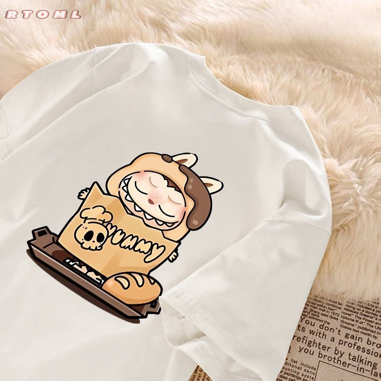 áo thun nam nữ form rộng 2025 In hình nhân vật hoạt hình 100%cotton 260gsm Local Brand áo thun trắng