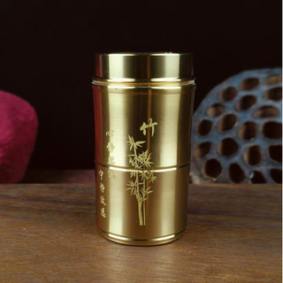 Bình tăm bằng đồng thau Sáng tạo Hộp tăm tre cao cấp Phòng ngủ di động Phòng ăn Phòng khách Chống bụi Hộp tăm chống sốc