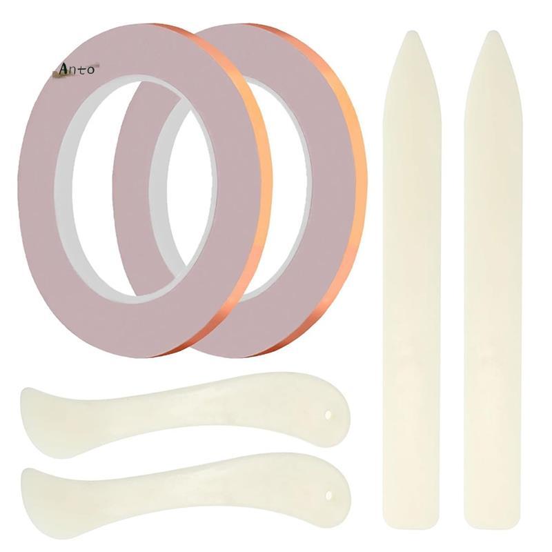 2 Cuộn (36 Yards) Băng keo đồng lưng bằng đồng rộng 7 / 32 Inch để làm kính màu và đồ thủ công DIY, 