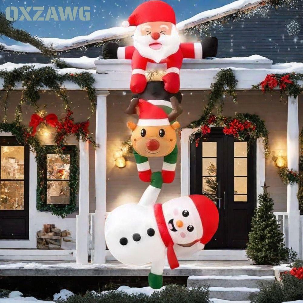 OXZAWG Búp bê bơm hơi Giáng sinh, Đèn LED trang trí bơm hơi Giáng sinh, Trang trí Giáng sinh DIY Đồ 