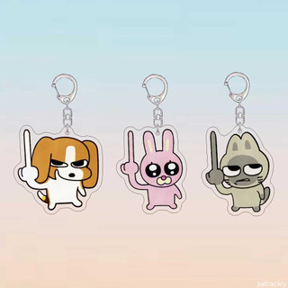 🌈Patrackiy✨Móc khóa ngón giữa Siam Lipu thiết kế dễ thương, quà tặng bạn gái, chất liệu mica bền màu