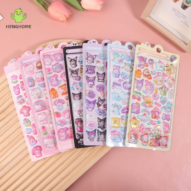 HENGHOME Hoạt Hình Dễ Thương Sanrio 3D Dạ Quang Giảm Miếng Dán Kawaii Deco DIY Điện Thoại Hành Lý Xe