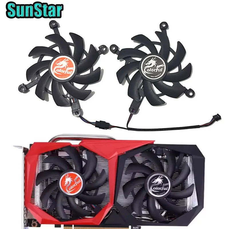I 'New 2 Chiếc 85MM 4PIN GTX 1660 RTX 2060 Quạt Làm Mát Siêu GPU, Dành Cho Đầy Màu Sắc GTX 1650 1660