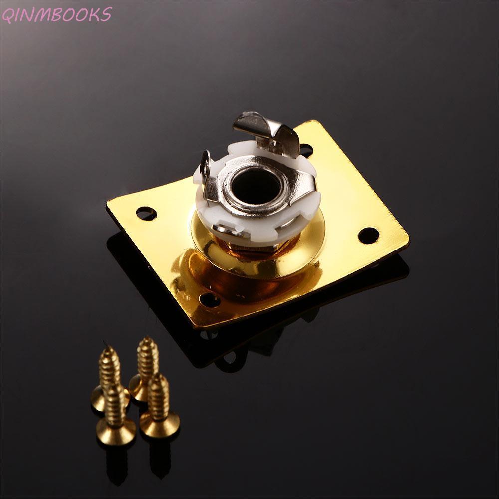 QINMBOOKS Stereo Jack 1 / 4 (6.35mm) Đĩa Jack Bền & Ốc Vít Cho Đàn Guitar Điện Phần Đàn Guitar Guita