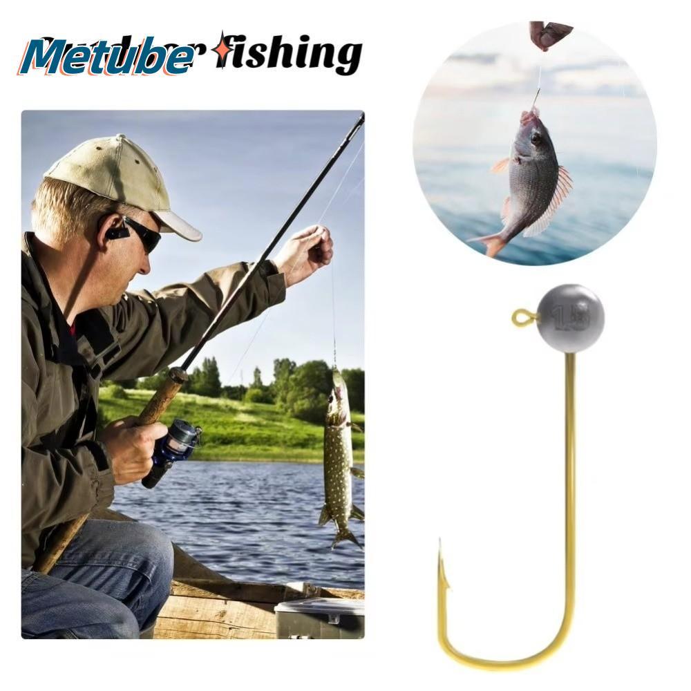 Đầu Jig Micro METUBE, 1g – 5g Móc Đầu Jig Mồi Mềm, Son Kim Loại Siêu Nhẹ Sắc Nét Mini Crank Jig Phụ 