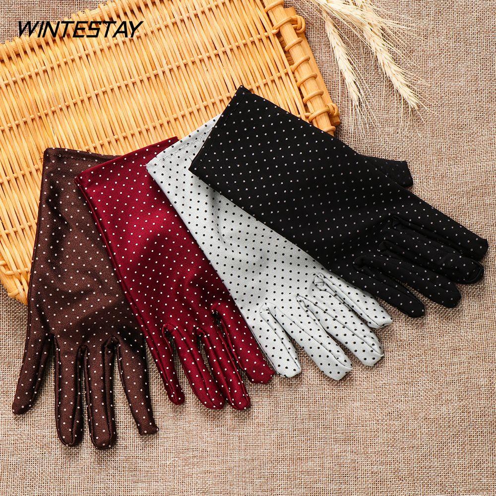 Găng tay chấm WINTESTAY Soft Lady Girl Fashion Full Finger Mittens