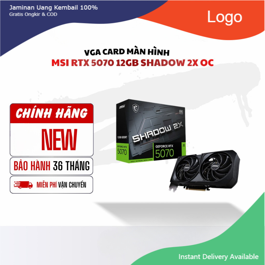 CARD MÀN HÌNH MSI RTX 5070 12GB SHADOW 2X OC - BẢO HÀNH 36 THÁNG