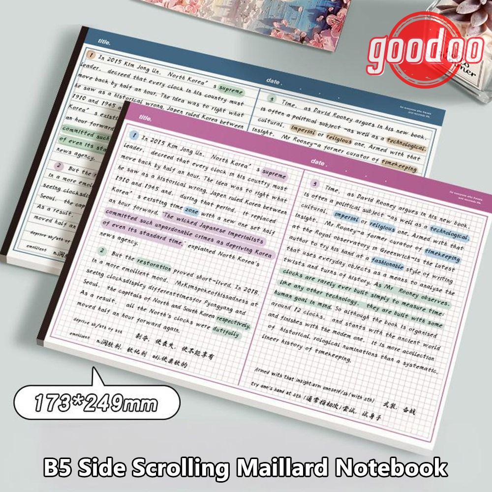 GOODOO 20 Tờ / Sách B5 Notebook, Notepad ngang có thể xé được, Đơn giản B5 Viết Memo Pads Học sinh