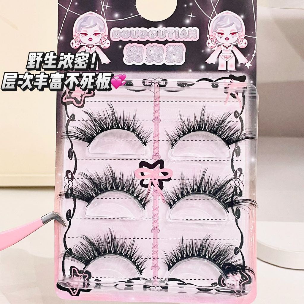 ABG Châu Á Nửa Máu Cảm Giác 5D Pure Wild Hot Girl Whole Sang Trọng Lông Mi Giả Dày Gương Châu Âu Mỹ 