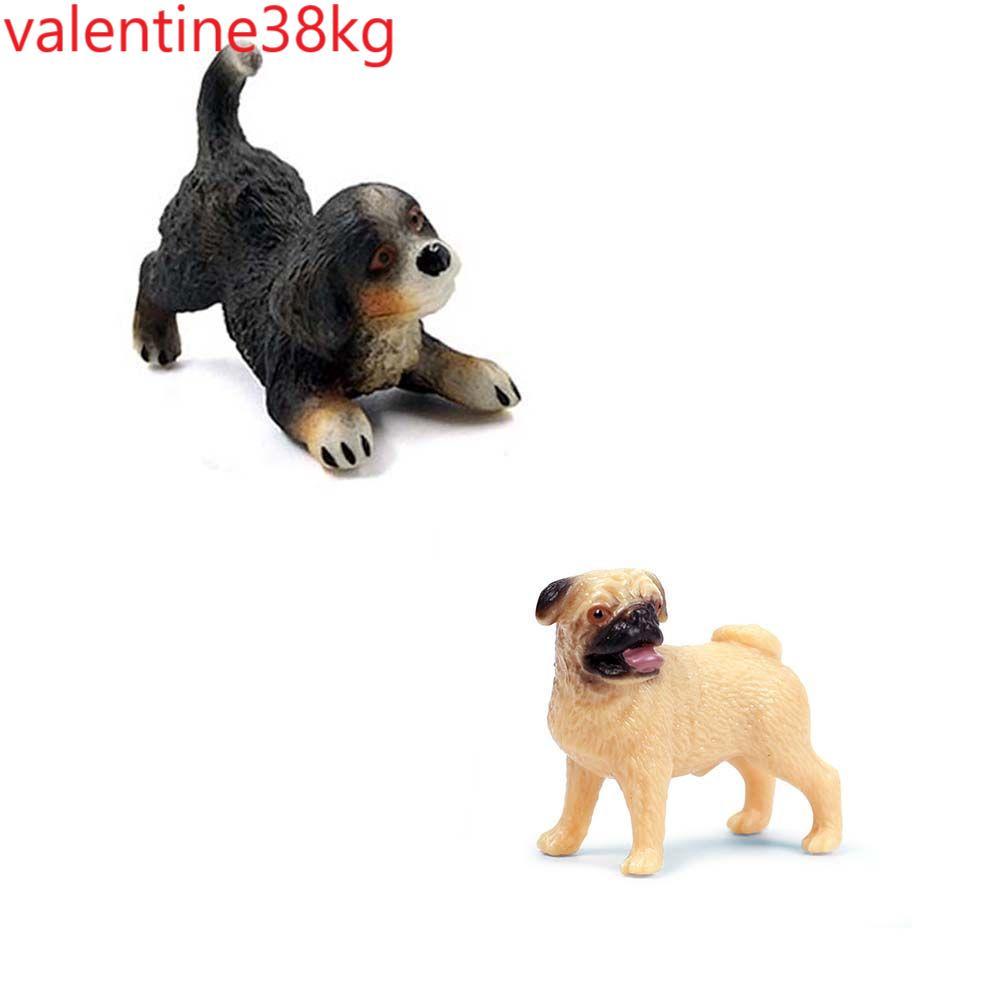TAXON Mô Hình Động Vật Quà Tặng Đồ Chơi Trẻ Em Mô Phỏng Chó Phụ Kiện Hound Pug Chó Tượng Nhỏ