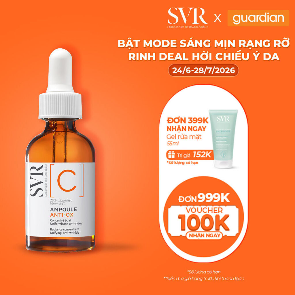 Tinh Chất Dưỡng Da Giúp Làm Sáng Và Chống Nhăn Da Svr [c] Ampoule Anti-ox 30ml | Guardian Việt Nam