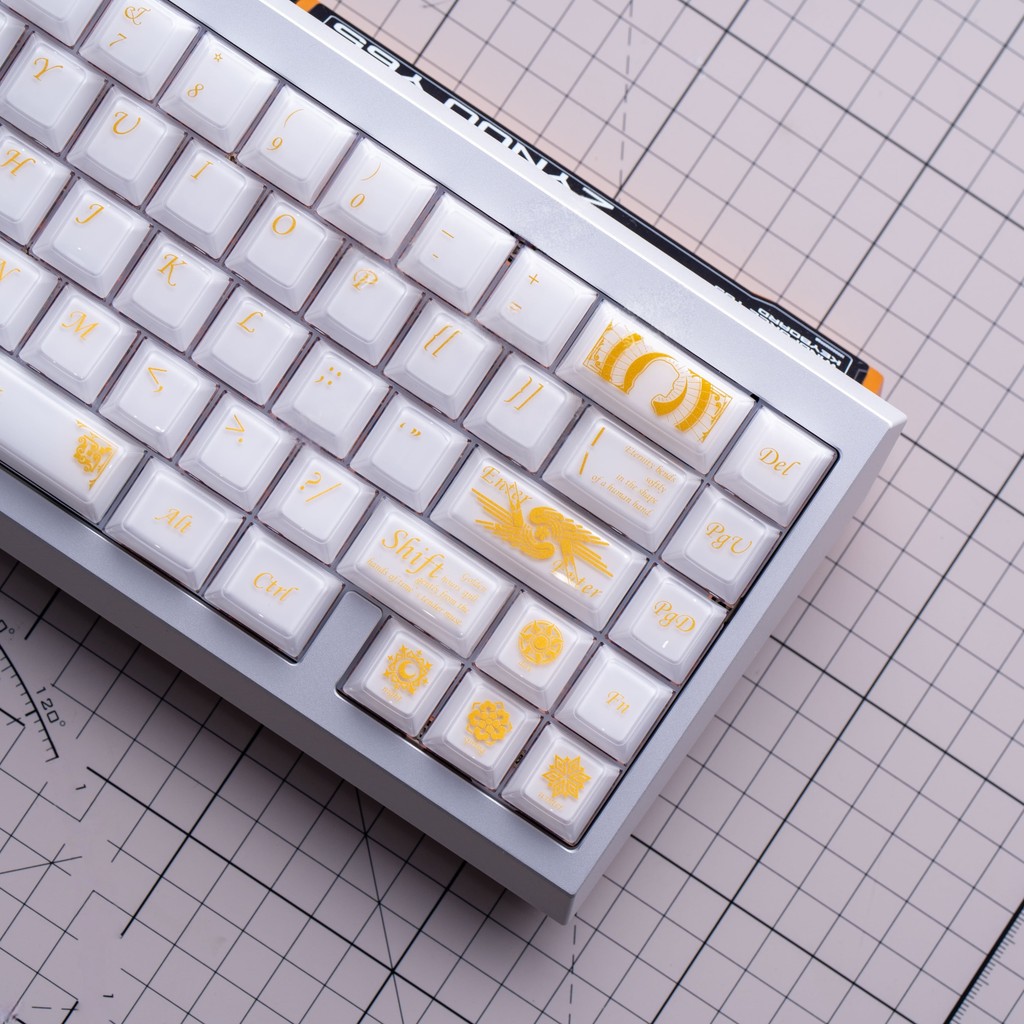 Baroque Jelly 80 Phím Anh Đào Hồ Sơ PC UV In Aula F87 F75 RK61 Keycaps Cơ Khí Sáng Tạo Personailzed 