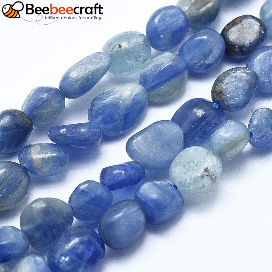 1 sợi Kyanite / Cyanite / Disthene Hạt Dây Đá Tumbled Nuggets 5-8mm Lỗ: 0.8mm 45-47 chiếc / sợi 15,7