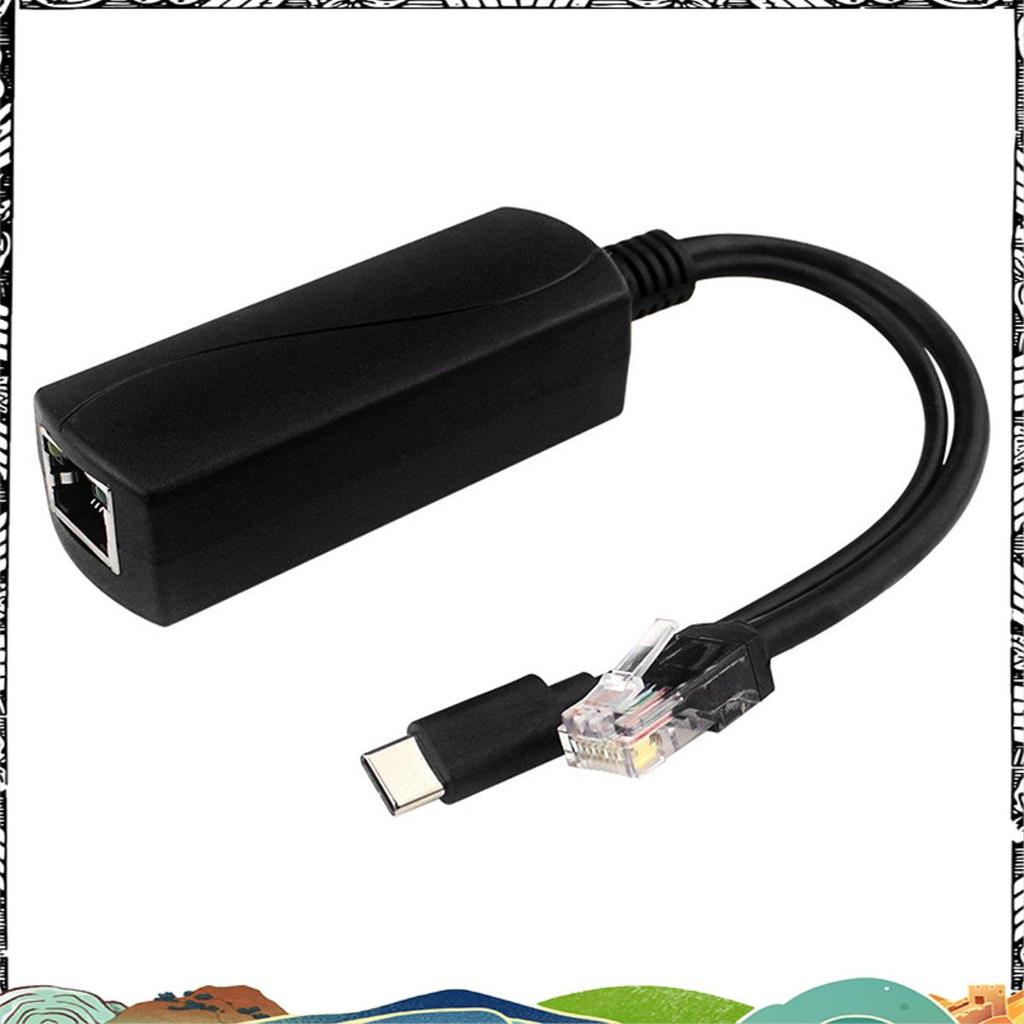 Bộ chia POE cho Raspberry Pi5 / 5 Thế hệ 5V 4A Giao diện Type-C Gigabit Ethernet Power qua Ethernet 