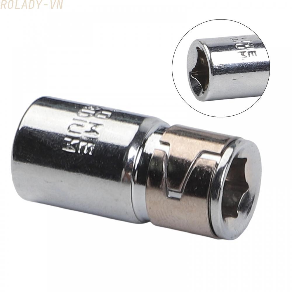 #ROYALLADY#Socket Adapter Replacement Silver 1/4' Hex Shank Tool 1/4' Square Drive Chrome