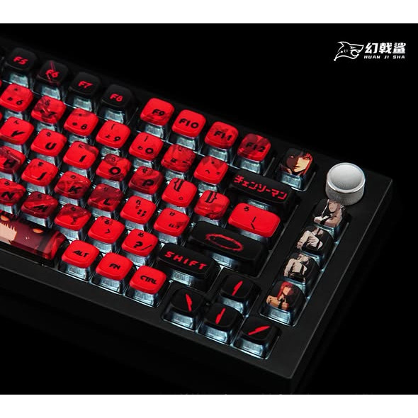 BỘ KEYCAP Anime Makima  4 CẠNH XUYÊN LED NHỰA PBT 122 PHÍM OEM PROFILE