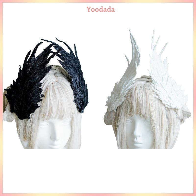 YOO lolita Thiên Thần Cánh Kẹp Tóc Cánh Thiên Thần Kẹp Tóc Gothic Mũ Gothic Gothic Gothic Barrette