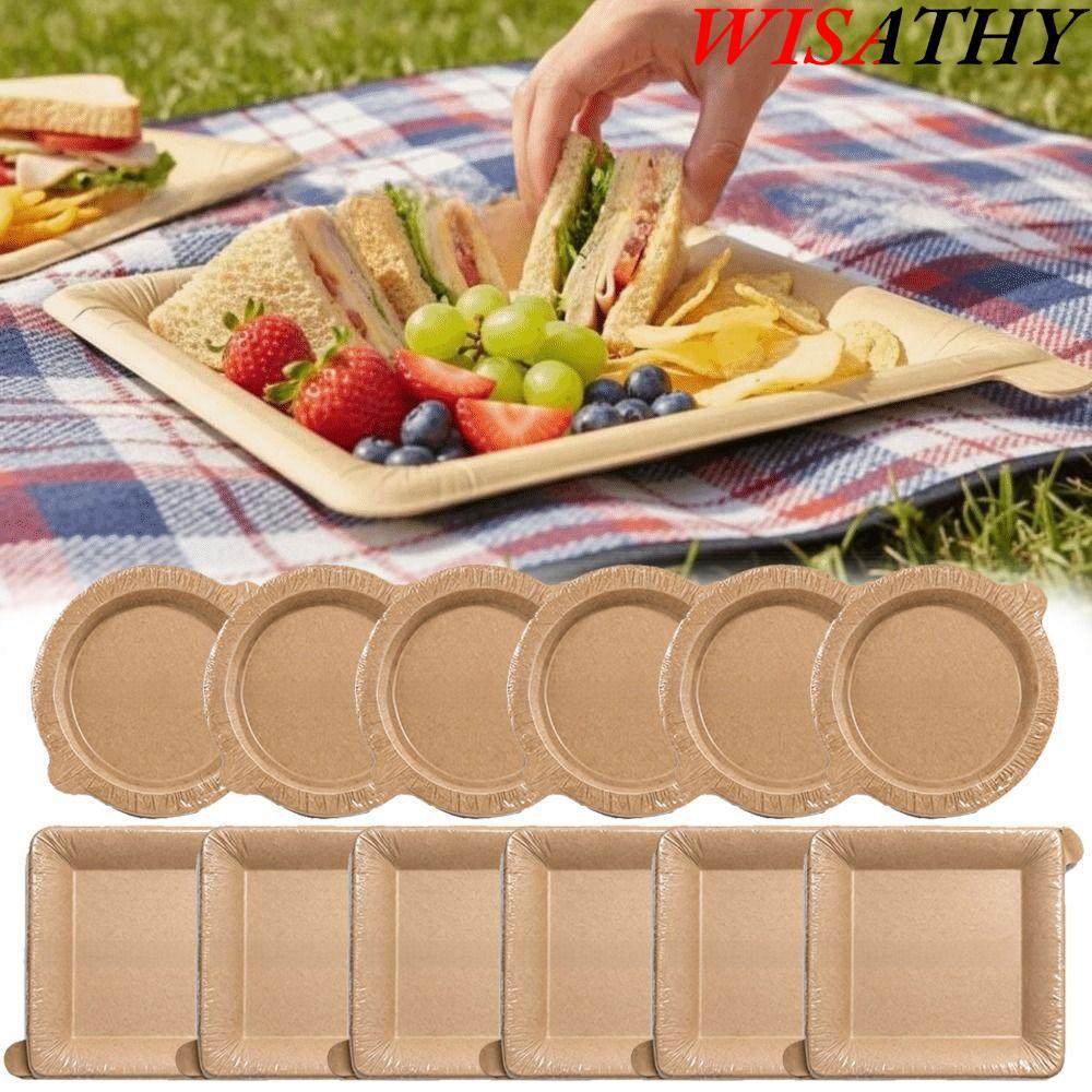 WISHY 20 Tấm gọt vỏ, Giấy nấu ăn chống dầu vuông / tròn, Giấy dùng một lần chống dính