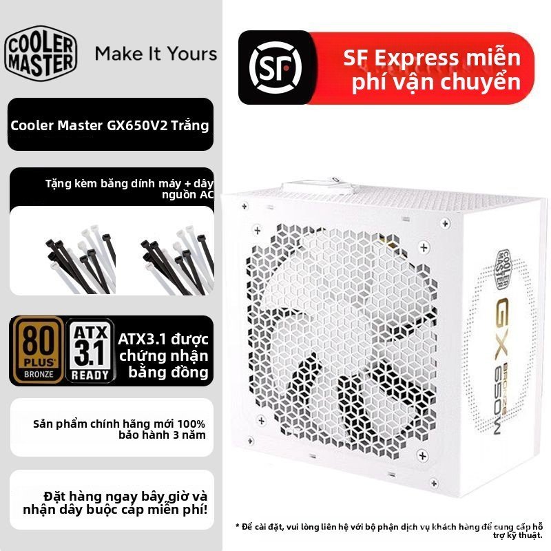 Nguồn máy tính Cooler Master GX 650W 750W 850W Bronze ATX 3.tụ Nhật cáp mềm bán chạy giao nhanh