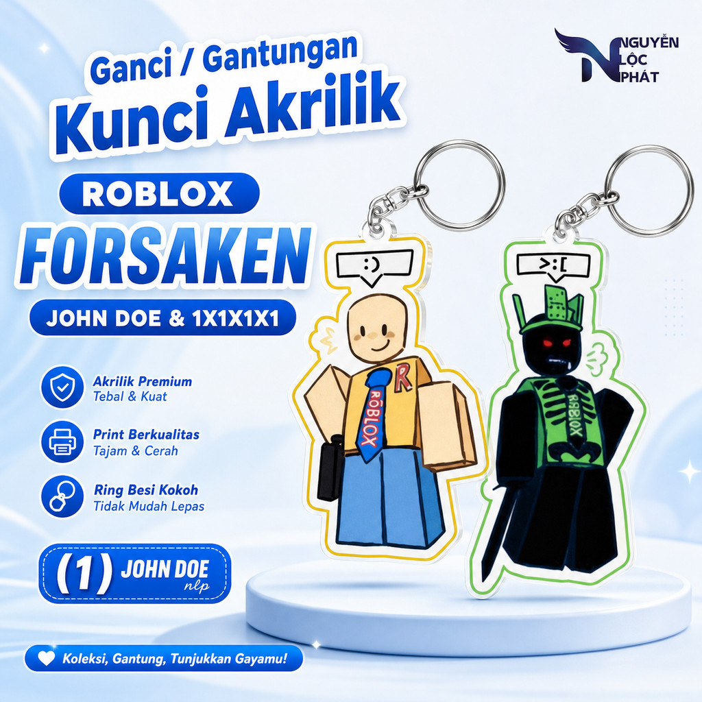 Ganci / Gantungan Kunci Akrilik ROBLOX FORSAKEN JOHN DOE & 1X1X1X1 - (1) JOHN DOE nlp
