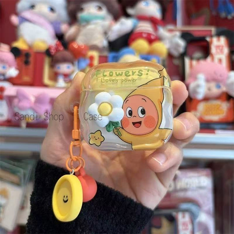 Búp bê hái hoa sáng tạo ForAirPods Pro3 cho AirPods 4 / 4anc AirPods Case cho AirPods 1 / 2 / 3 / 4 