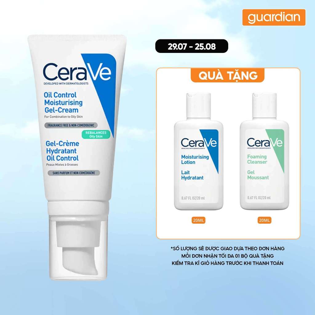Kem Dưỡng Kiềm Dầu Dành Cho Da Dầu Và Da Hỗn Hợp CeraVe Oil Control Gel-Cream 52Ml | Guardian Việt N