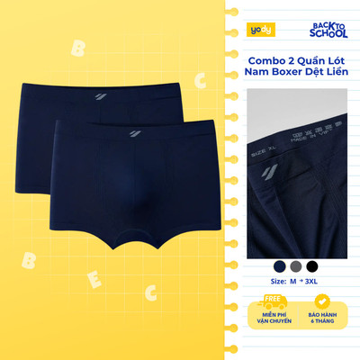 [BST Sịp Êm] Combo 2 Quần Lót Nam Yody quần boxer dệt liền TRA MCUN26A002