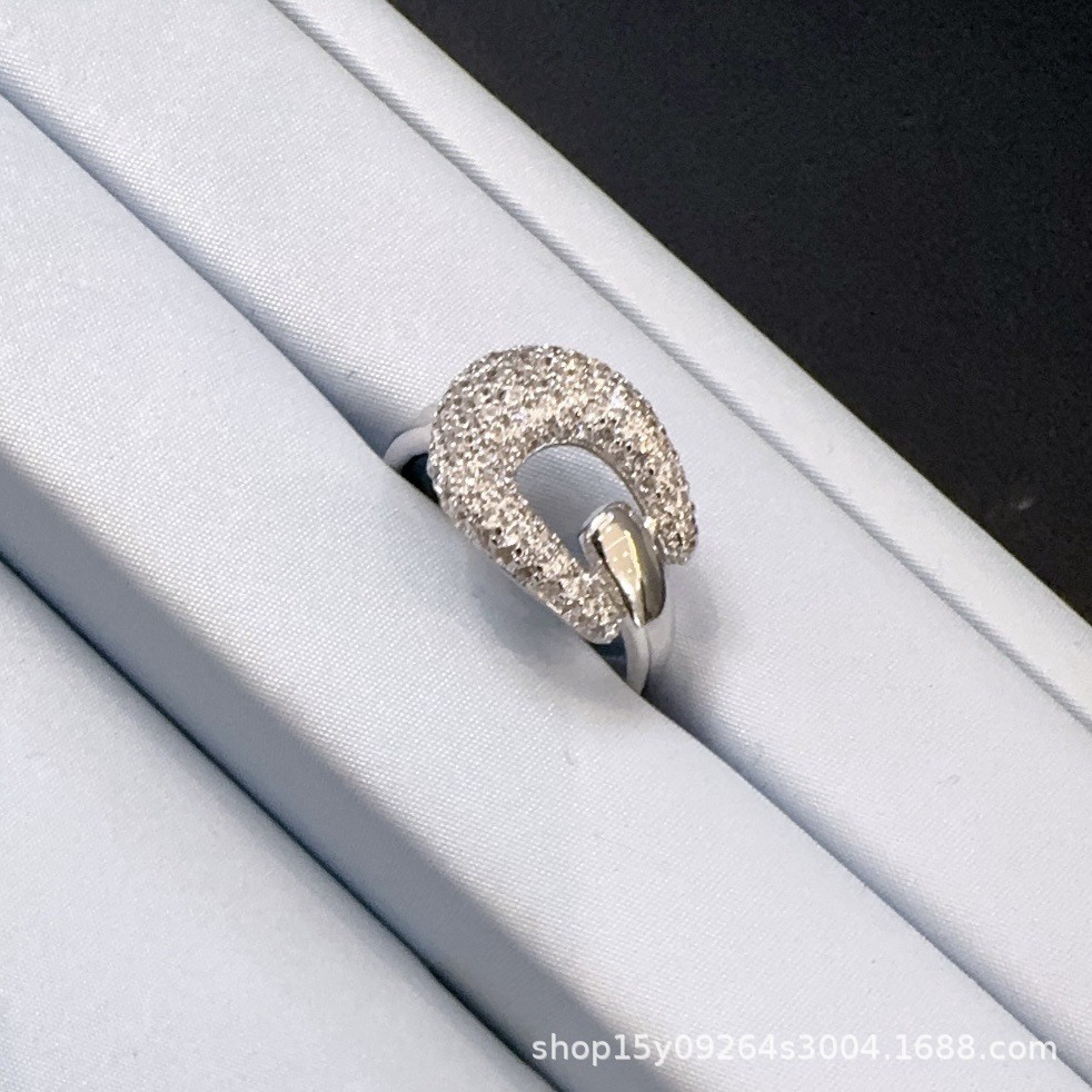 Jewelry horseshoe buckle ring Light luxury, fashionable, versatile, and stylish accessory ring