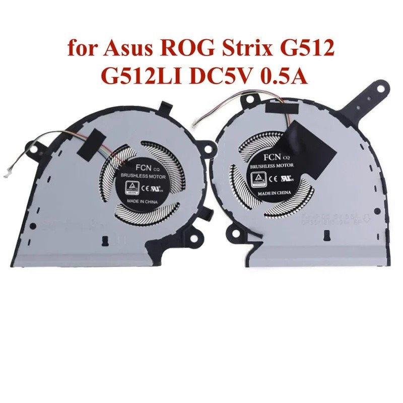 * DC5V G512 Laptop CPU GPU Quạt Làm Mát Cho Asus ROG Strix G512LI G531GT G531GU g512li-bi7n10 13NR01