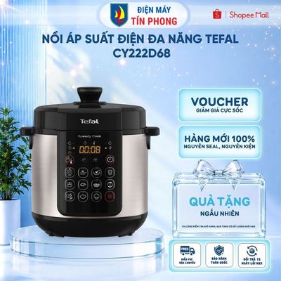 Nồi áp suất điện đa năng Tefal CY222D68 5 Lít - 900W -Van xả tự động -Bảo hành 2 năm -Hỏa tốc 2h HCM