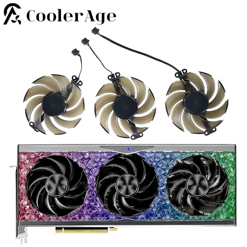 * Dành Cho Palit GeForce RTX 4080 4090 GameRock OmniBlack Video Card Fan RTX4080 RTX4090 Kéo Bóng Ma