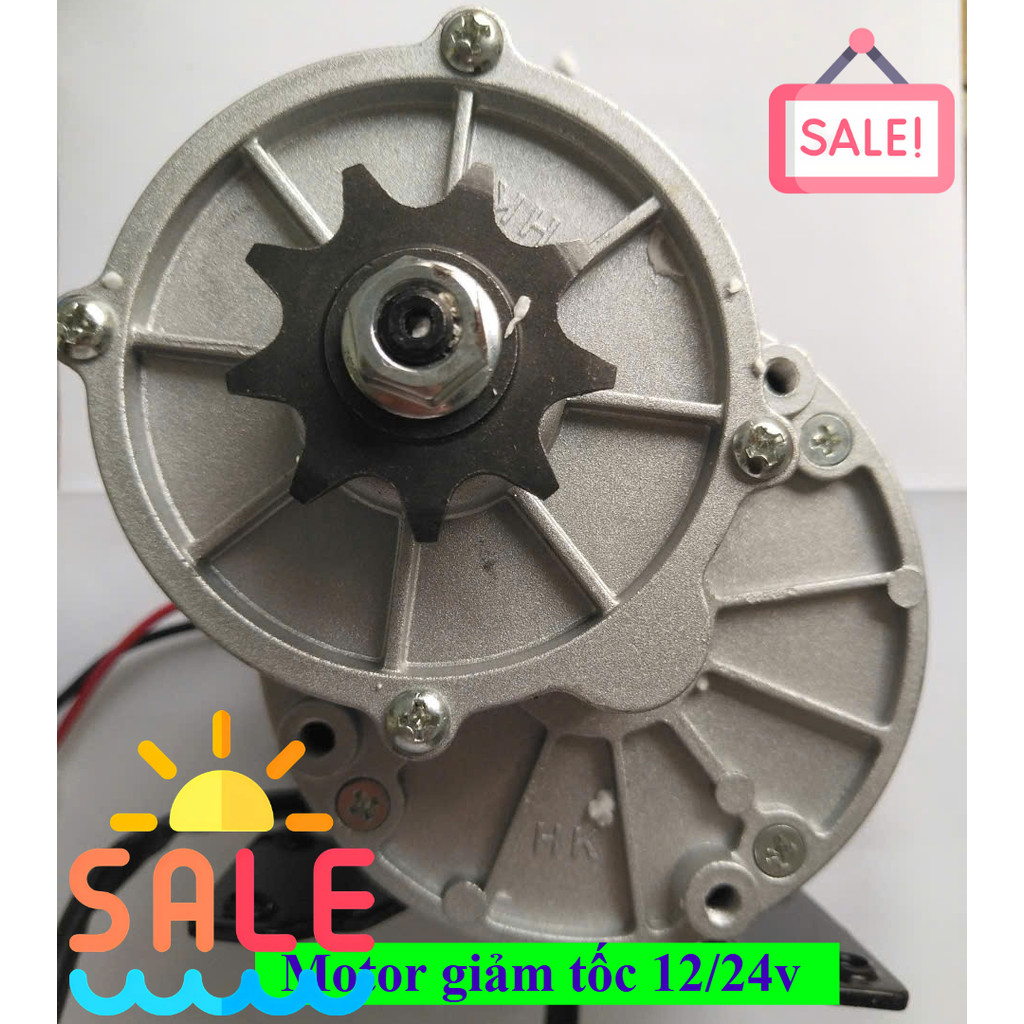 Động cơ giảm tốc 12v 250w, 24v 250w bánh răng kim loại, kéo vật nặng, tời hàng, DIY