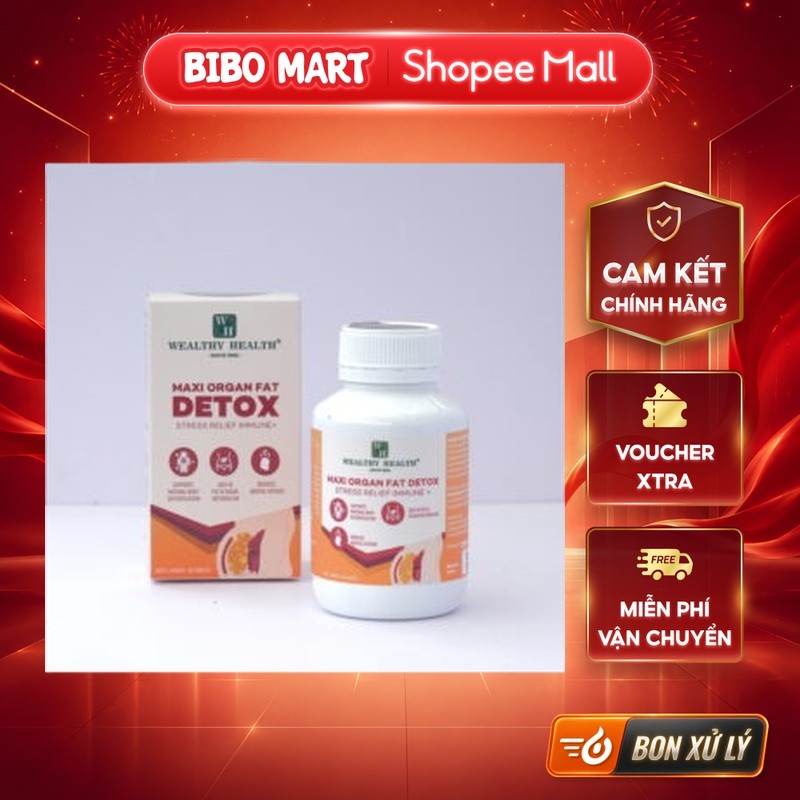 Thực Phẩm Bảo Vệ Sức Khỏe Wealthy Health Maxi Organ Fat Detox 60 Viên - Bibo Mart