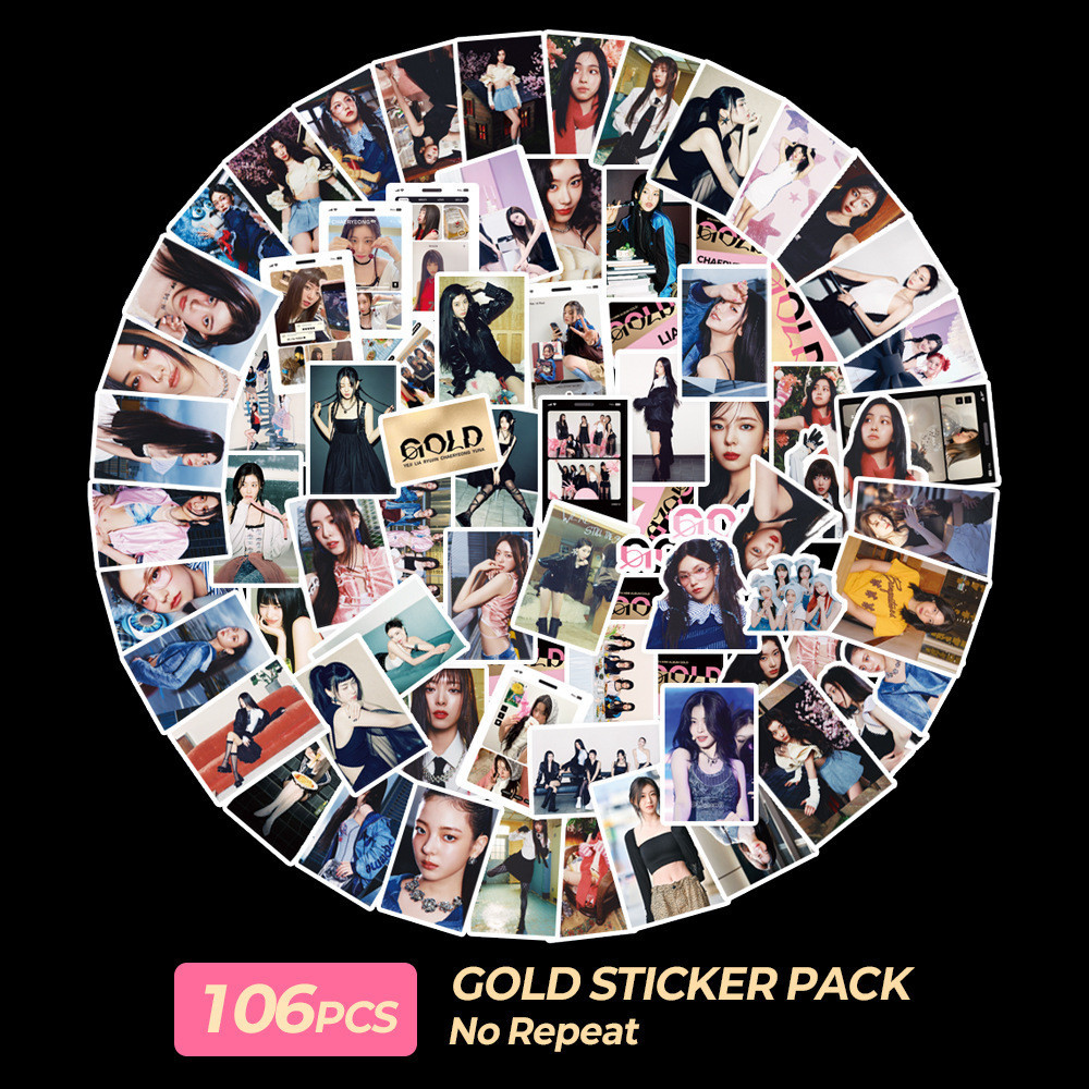 106 Chiếc ITZY ITZY VÀNG Miếng Dán Hallyu Itzy Huang Lizhi Shin Liuzhen Lee Cailing Shin Youna DIY