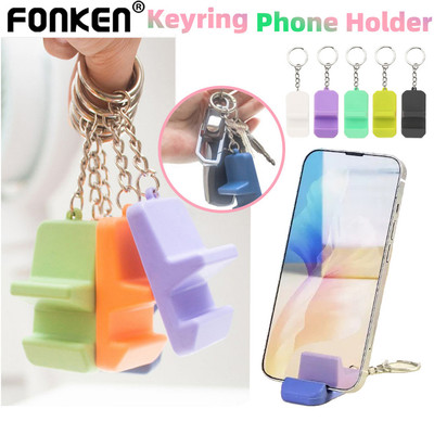 Giá đỡ điện thoại móc khóa Mini cầm tay Fonken Dễ dàng mang theo Giá đỡ điện thoại để bàn có thể treo được