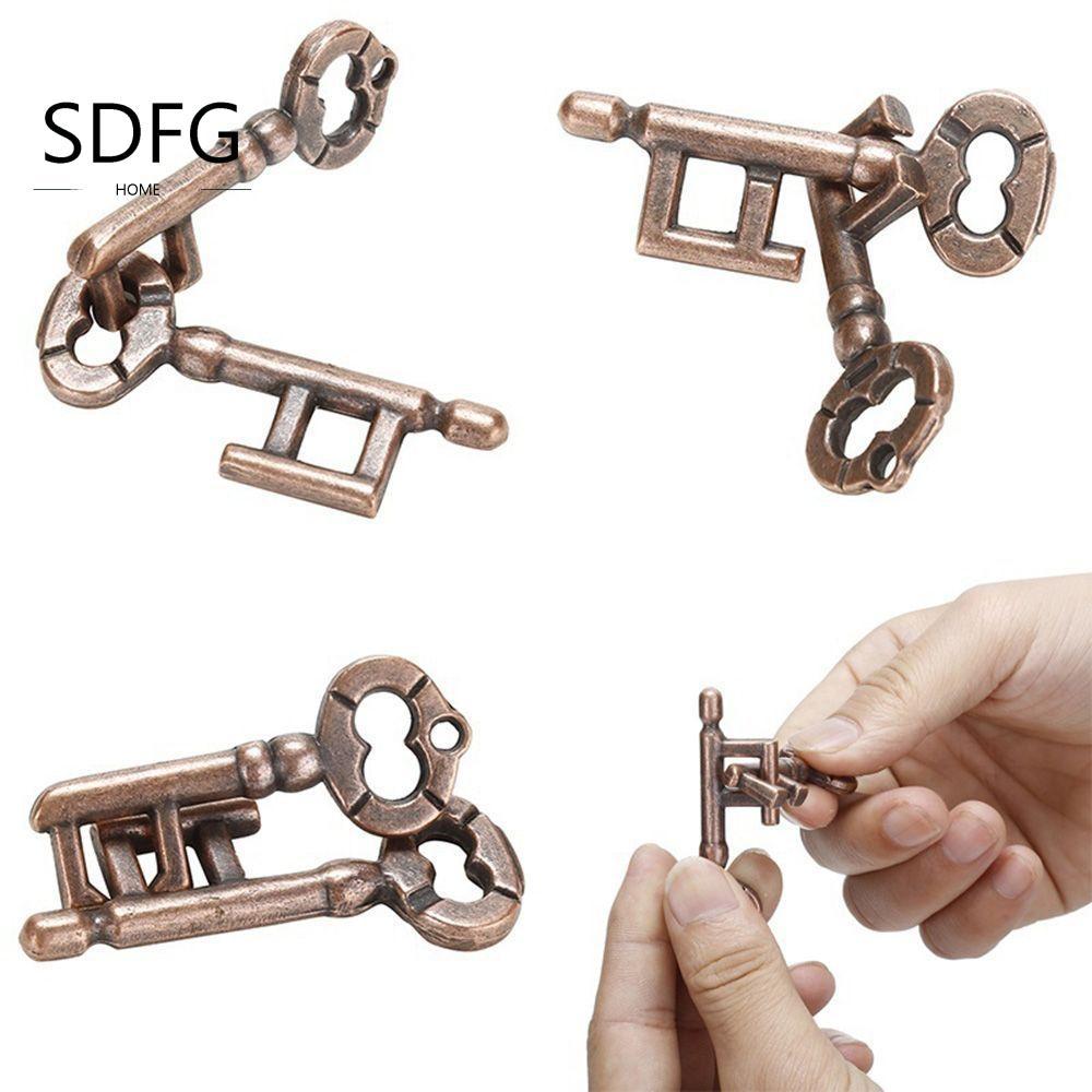 SDFG Key Puzzle Hợp kim Kid IQ Test Đồ chơi thông minh