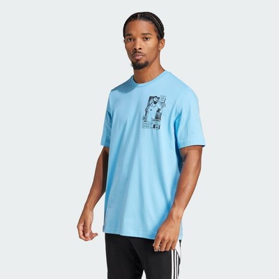 adidas Bóng đá Áo Thun Graphic Messi Icon Nam Màu xanh da trời JJ1415