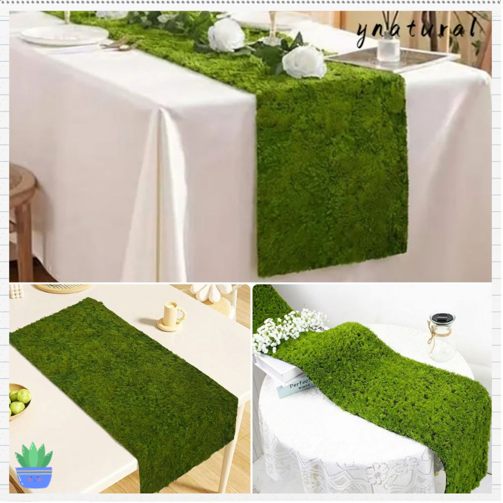 YNATURALV9 Turf Table Runner, Chiều rộng 30cm Chiều dài 120cm / 180cm Nhân tạo Grass Table Runner, B