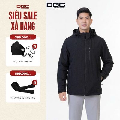 Áo Khoác Gió 2 lớp DGC Có Mũ Chống Gió Chống Nước Nhẹ, Phong Cách Năng Động Hiện Đại - WAJKBE90M-S