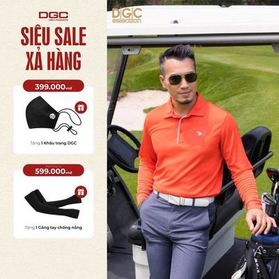 Áo Polo Golf Nam Dài Tay DGC Dáng Regular Fit Năng Động, Vải Thoáng Mát - WAPBC01M