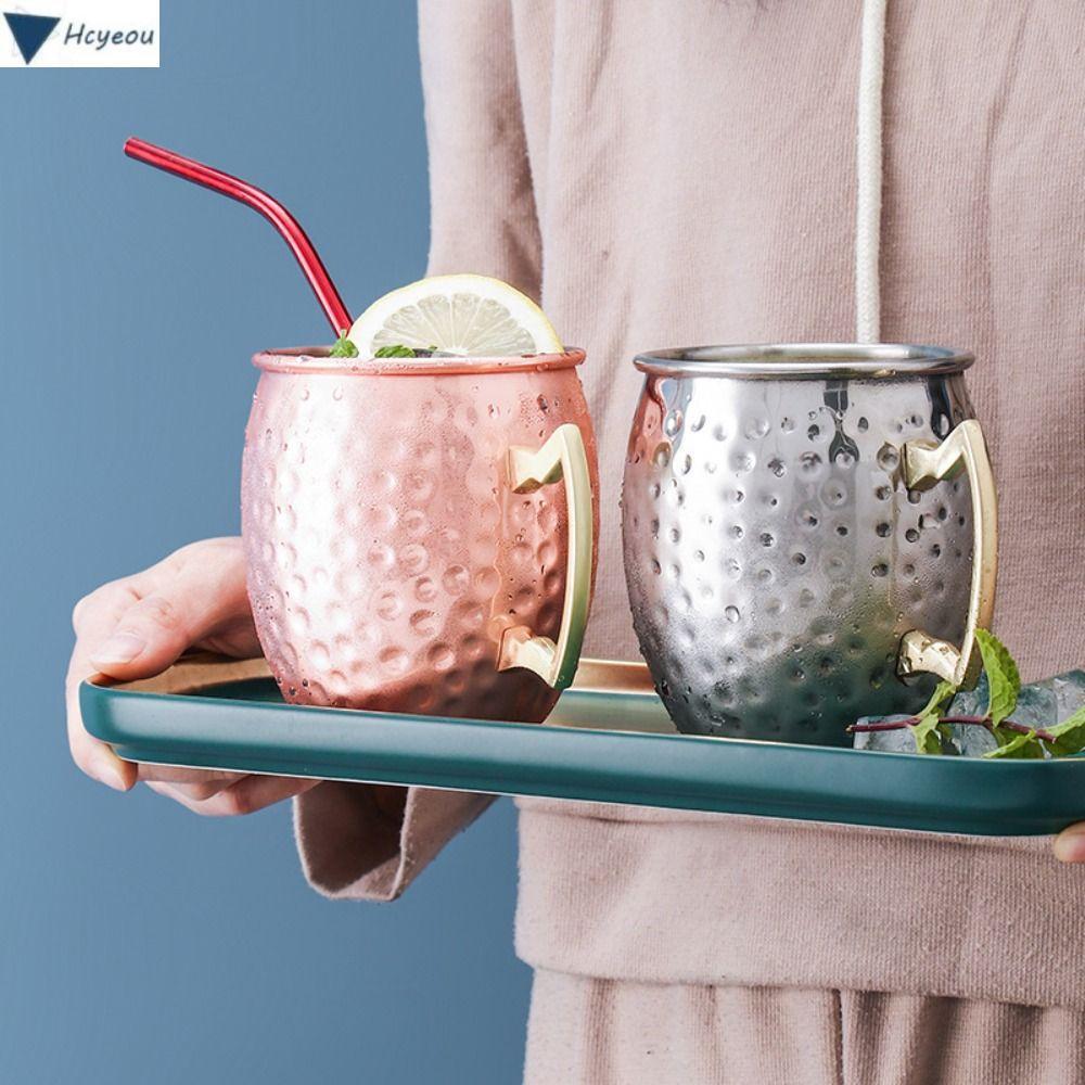 Cốc búa HCYEOU, Cốc cốc thủ công 500ml, có tay cầm đinh tán chắc chắn Moscow Mule Búa mịn Moscow Mul