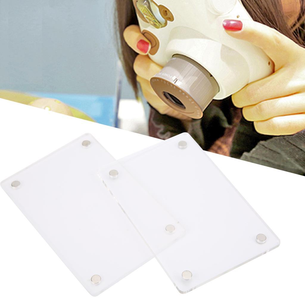 Khung ảnh Acrylic từ tính Xixian cho giá đỡ nam châm tủ lạnh trong suốt Mini 3x2 với chế độ xem hai 